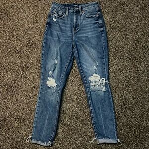 Old Navy Higher High-Rise O.G. Straight Distressed‎ Jeans Women's Size 2